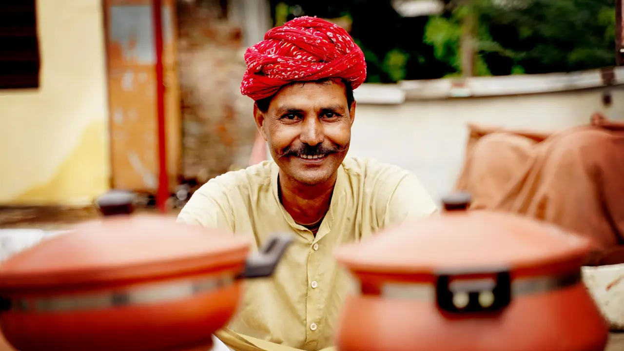 Indian market stallholder