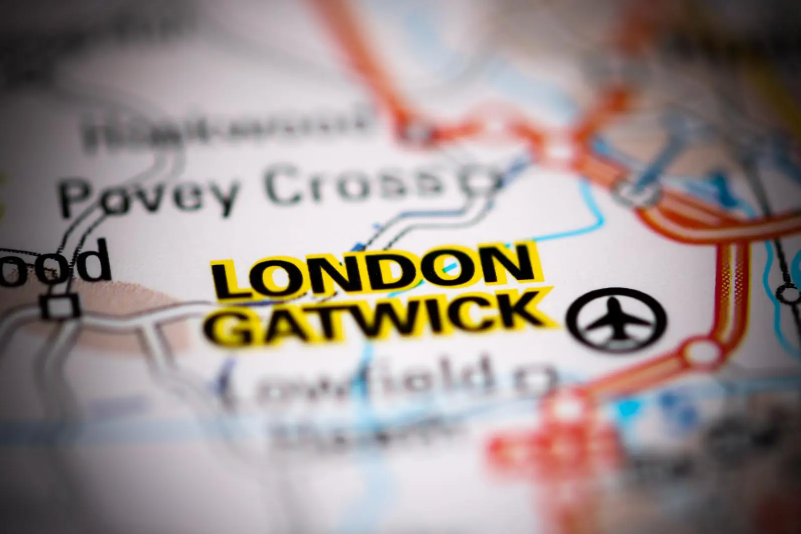 Sh_490764268 London Gatwick Map