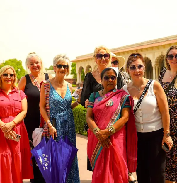Newmarket Holidays tour group and guide, Agra