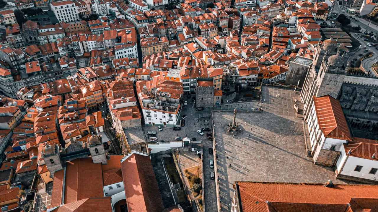 View from Clérigos Tower, Porto, Portugal