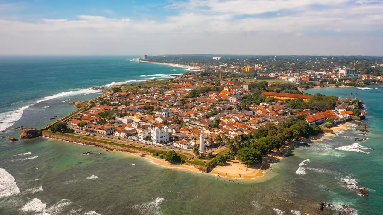 Aerial view of Galle Dutch Fort, Southern Province, Sri Lanka