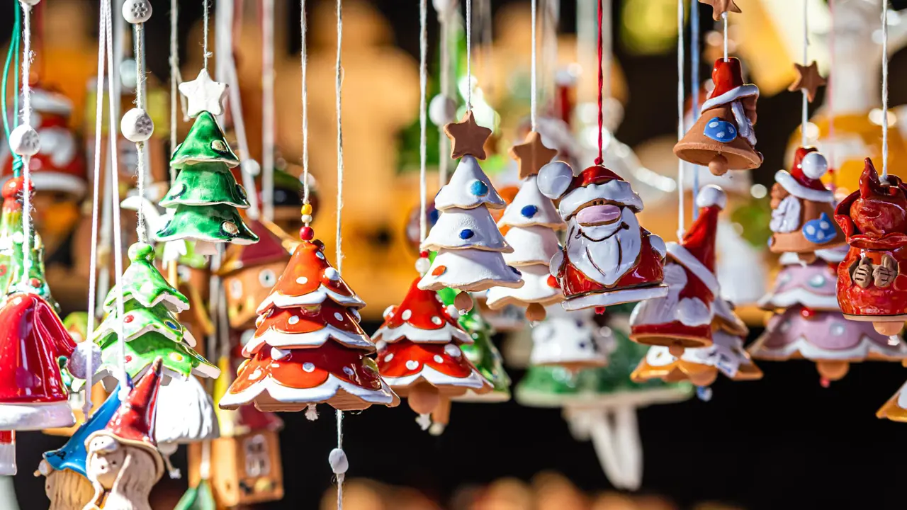 Ceramic decorations, Christmas market, Riga