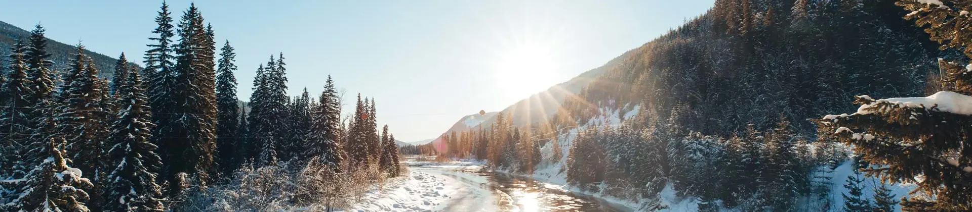 Scenic Snowy View, British Columbia, Canada