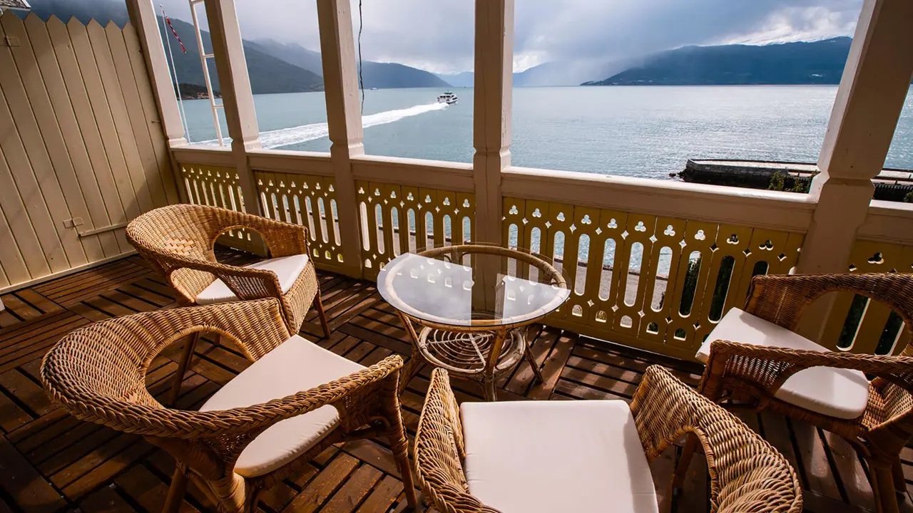 Kviknes Hotel, Balestrand, View From Old Building