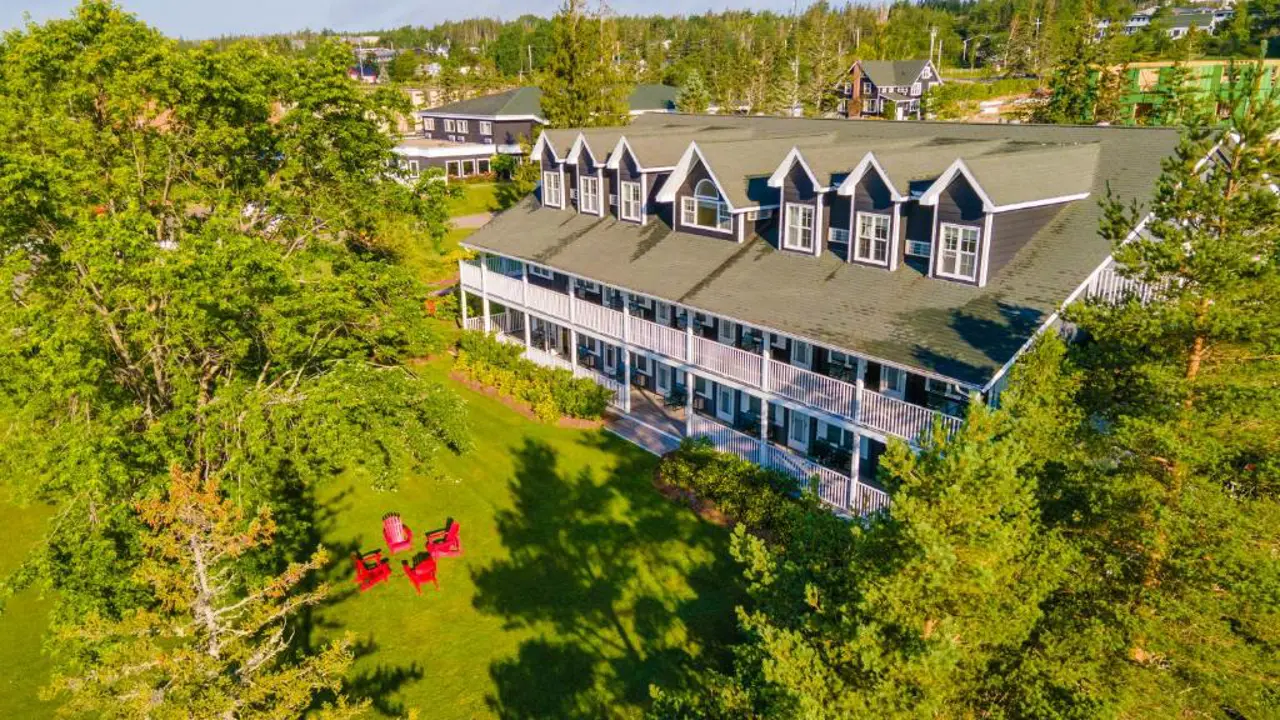 Inverary Resort, Baddeck, aerial
