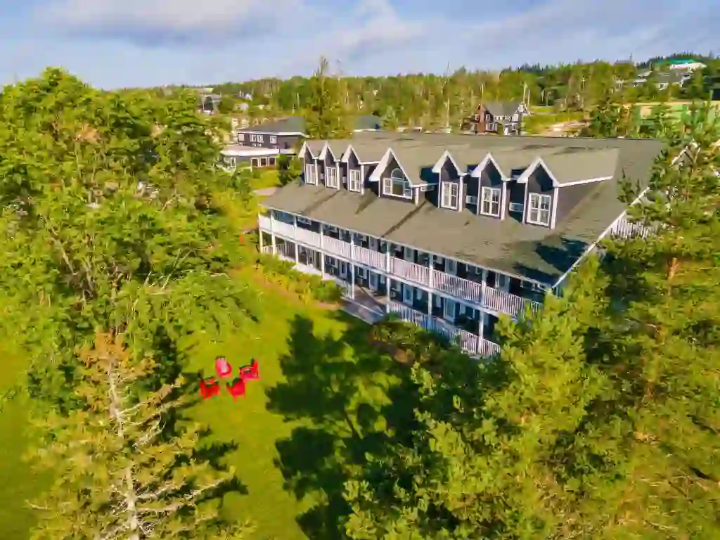Inverary Resort, Baddeck, aerial
