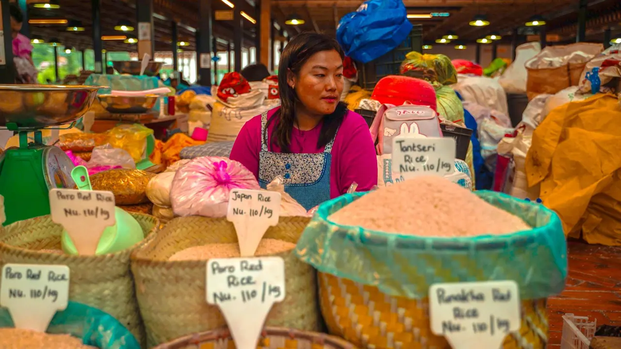 Store Holder, Farmer's Market, Bhutan