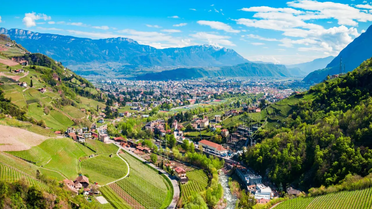 Bolzano and Dolomite mountains, South Tyrol, Northern Italy