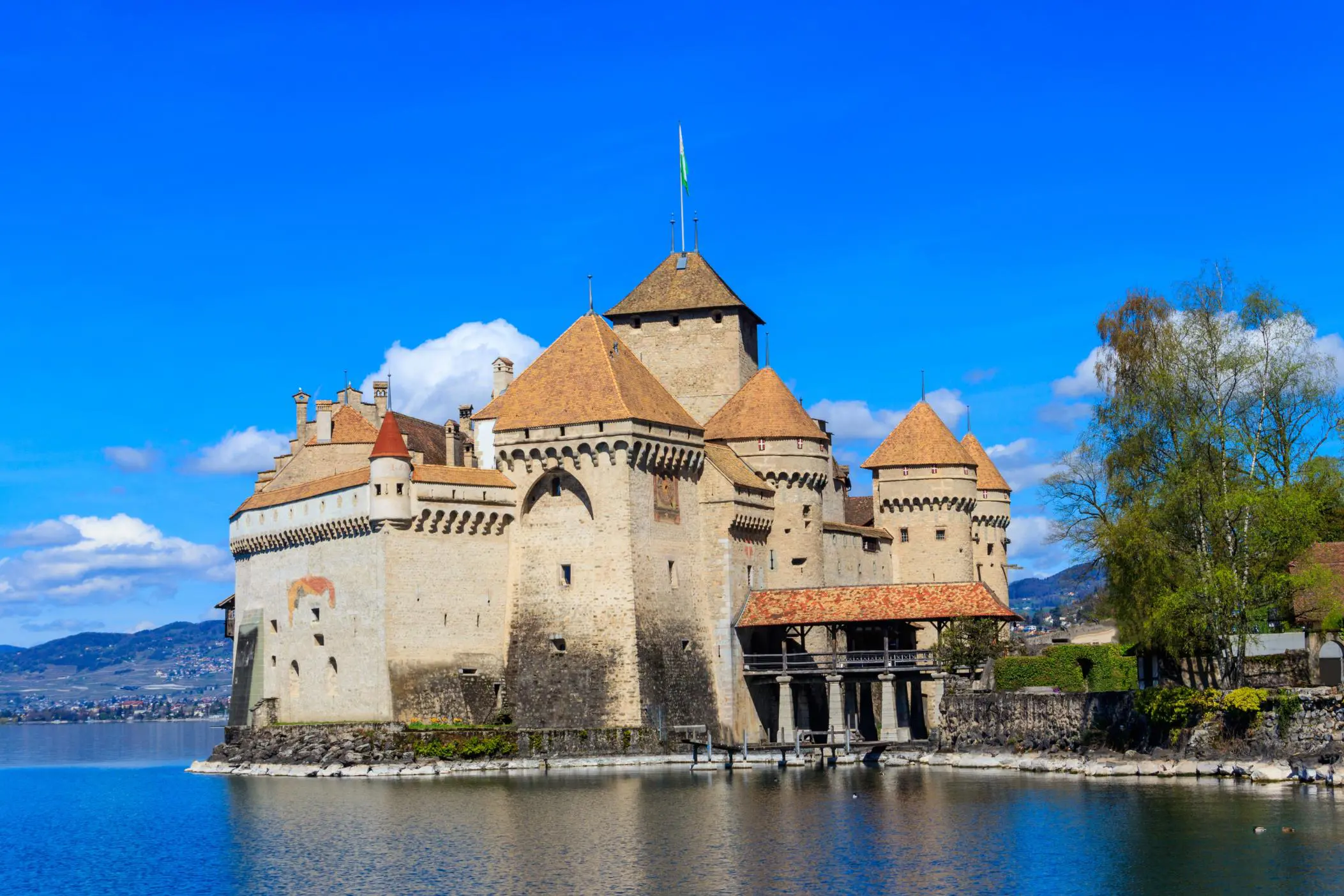 Chillon Castle on Lake Geneva