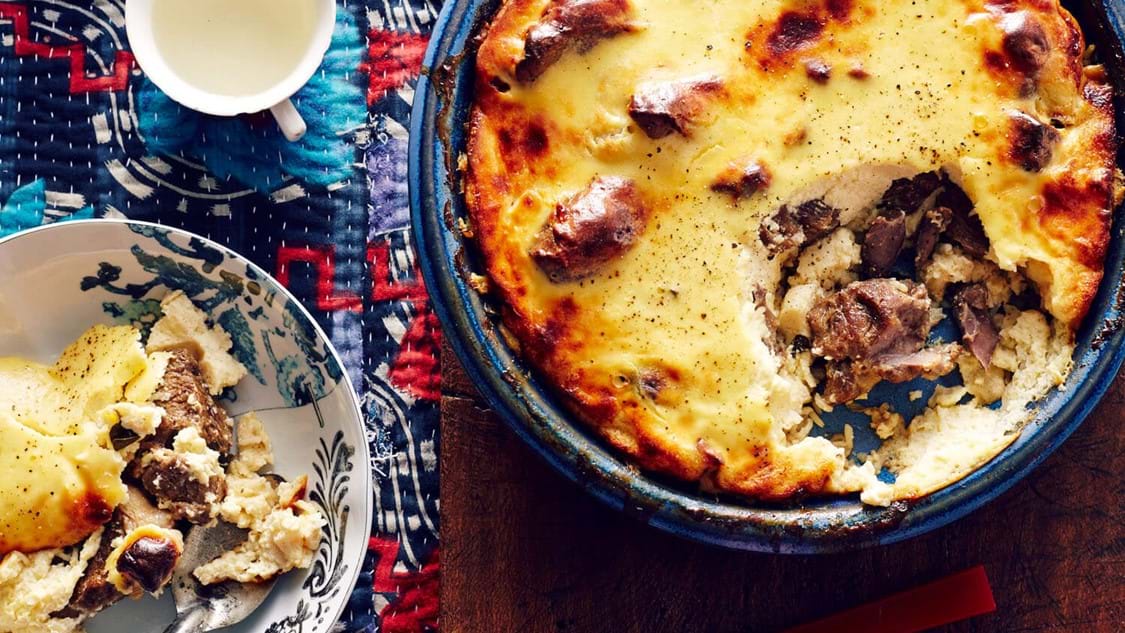 Gettyimages 1134491322 Albanian Tave Kosi Baked Lamb