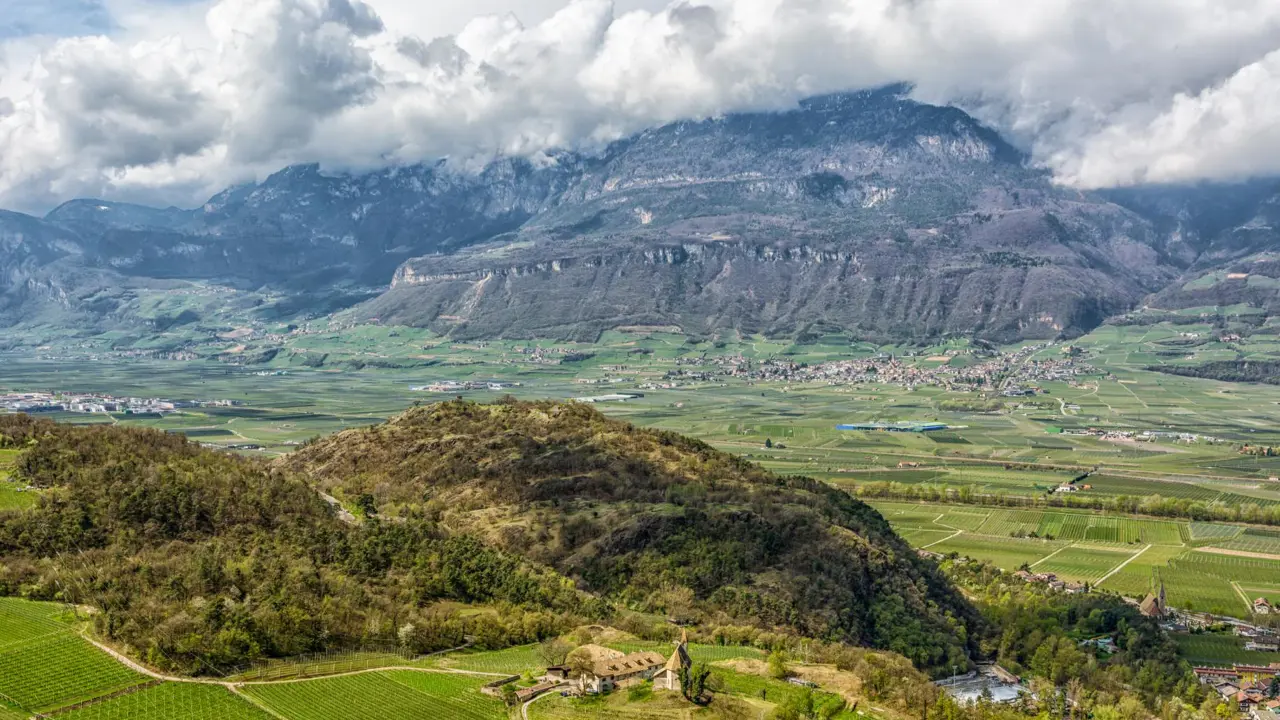 Rural landscape of South Tyrolean Unterland, South Tyrol, Italy