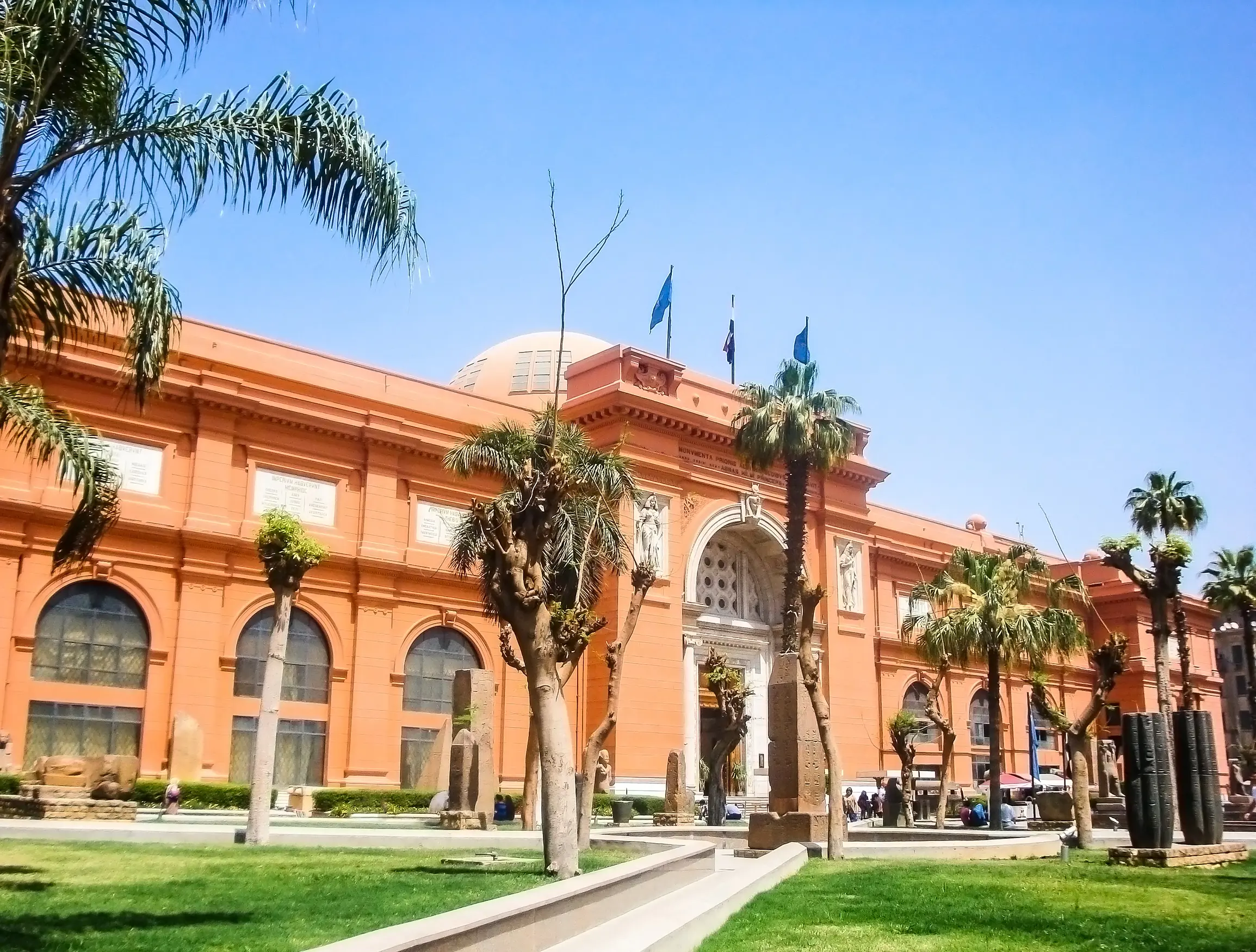 Egyptian building of the Cairo Museum of Antiquities, Cairo, Egypt