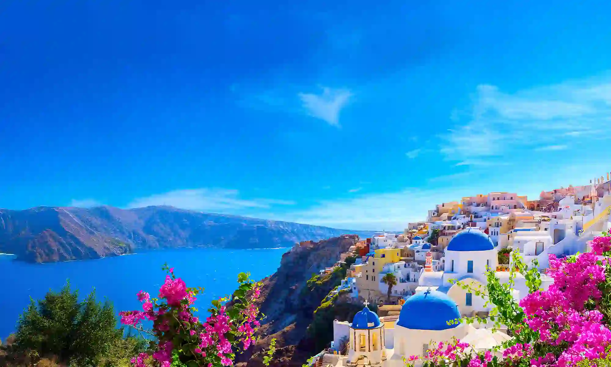 A summers day on the Greek island of Santorini