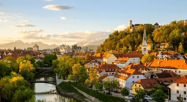 Panoramic view of Ljubljana, Slovenia