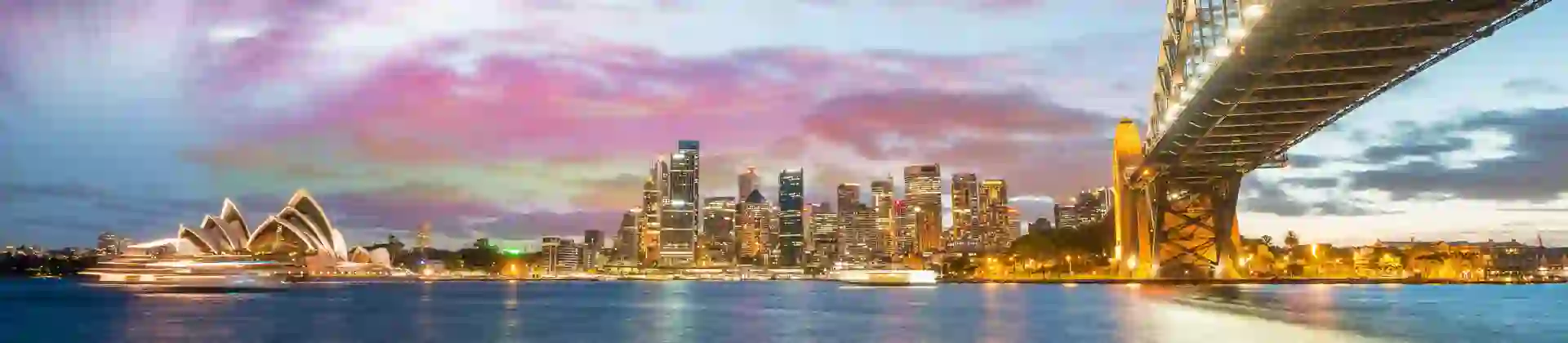 Sydney skyline at dusk, Australia