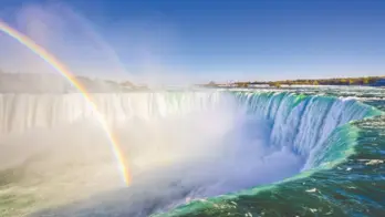 Niagara Falls with rainbow 