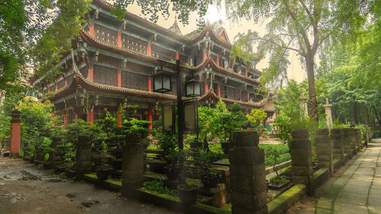 Main Building, Wenshu Yuan Temple, Wenshu Monastery, Chengdu, China