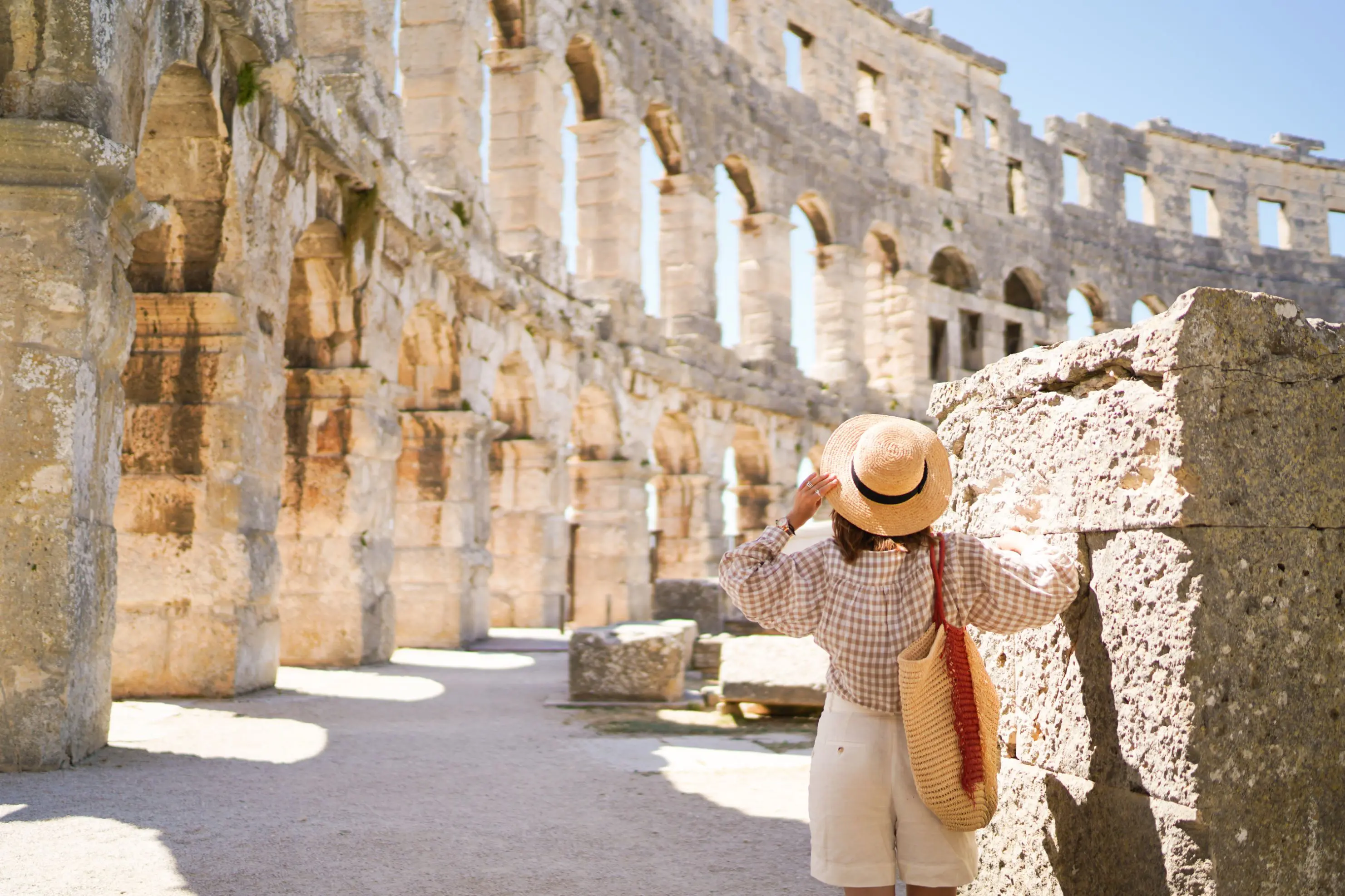 Back of woman at Coliseum 