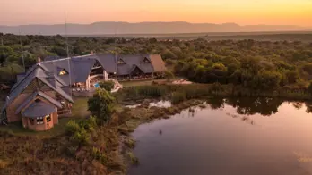 Kingfisher Villa Suites, Mabula Game Reserve, aerial view of suits