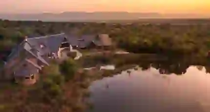 Kingfisher Villa Suites, Mabula Game Reserve, aerial view of suits