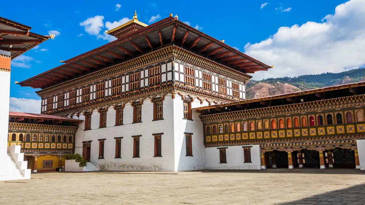 Tashichho Dzong, Buddhist monastery and gortress, Thimphu, Bhutan