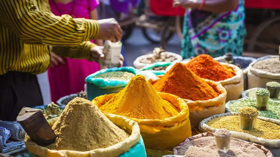 Indian market spices