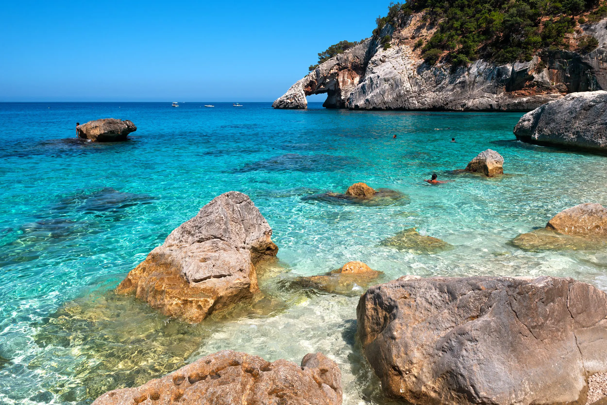 Stunning Cala Goloritze, beautiful sea off the coast of Baunei, in Sardinia