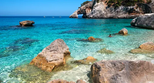 Stunning Cala Goloritze, beautiful sea off the coast of Baunei, in Sardinia