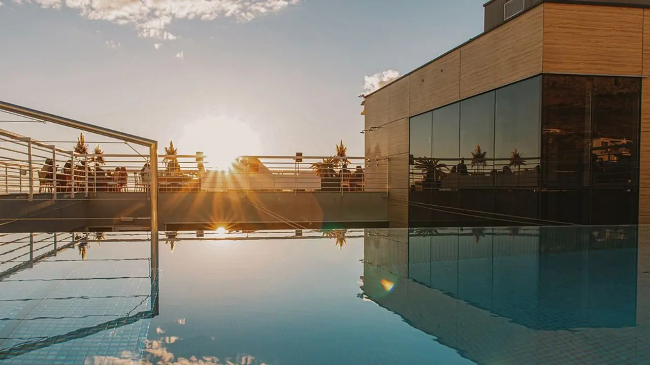 Hotel Split, Podstrana, pool at sunset