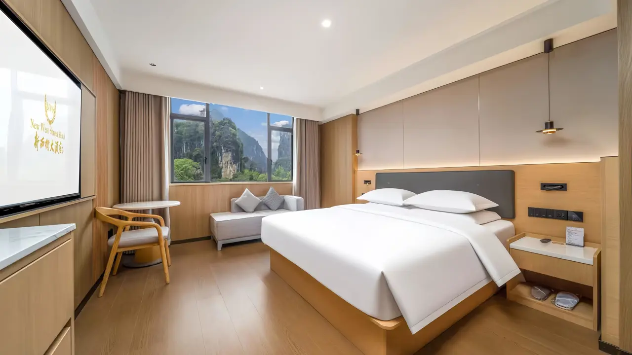 Hotel New West Street, Yangshuo, bedroom