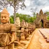 Face statues at Angkor Thom, Cambodia