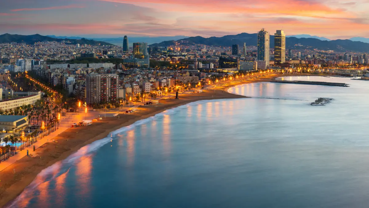 Sh 1074061931 Beach, Barcelona, Catalonia, Spain