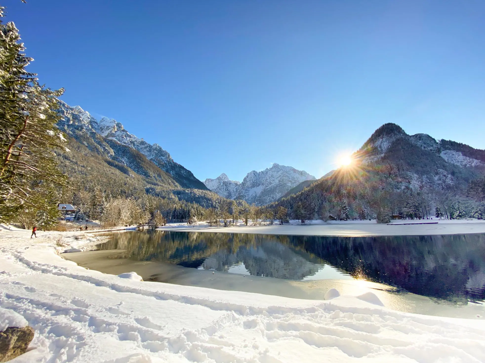 Lake Jasna near Kranjska Gora, Julian Alps, Slovenia