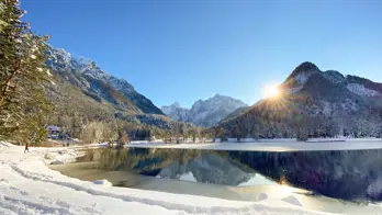 Lake Jasna near Kranjska Gora, Julian Alps, Slovenia
