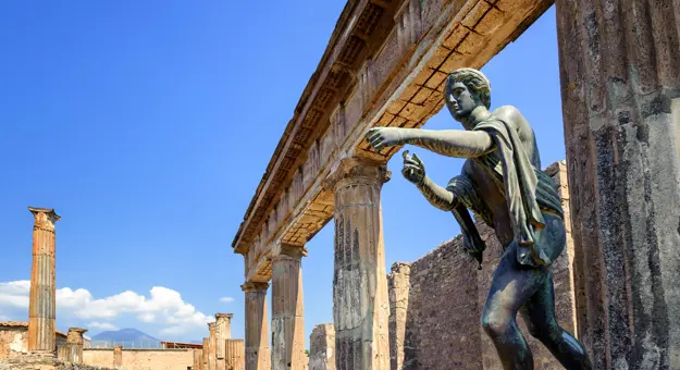 Apollo Statue In Pompeii, Naples, Italy