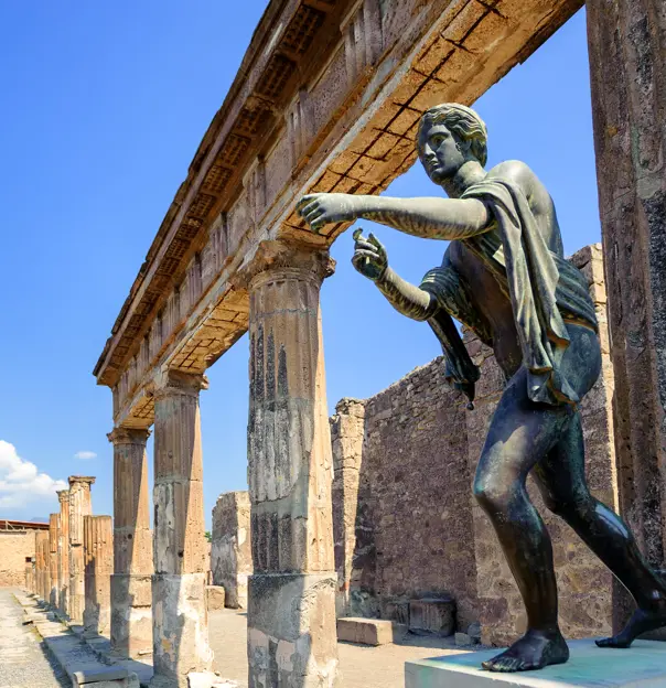 Apollo Statue In Pompeii, Naples, Italy