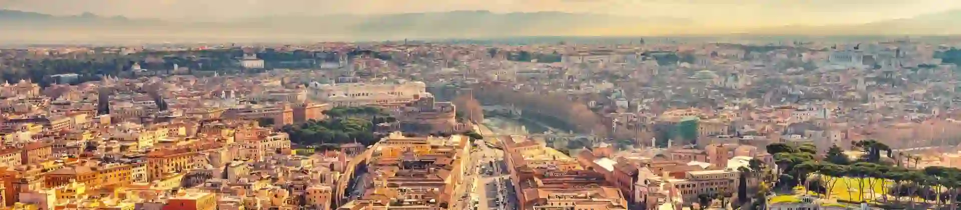 High angle view of St Peter's Square in Rome