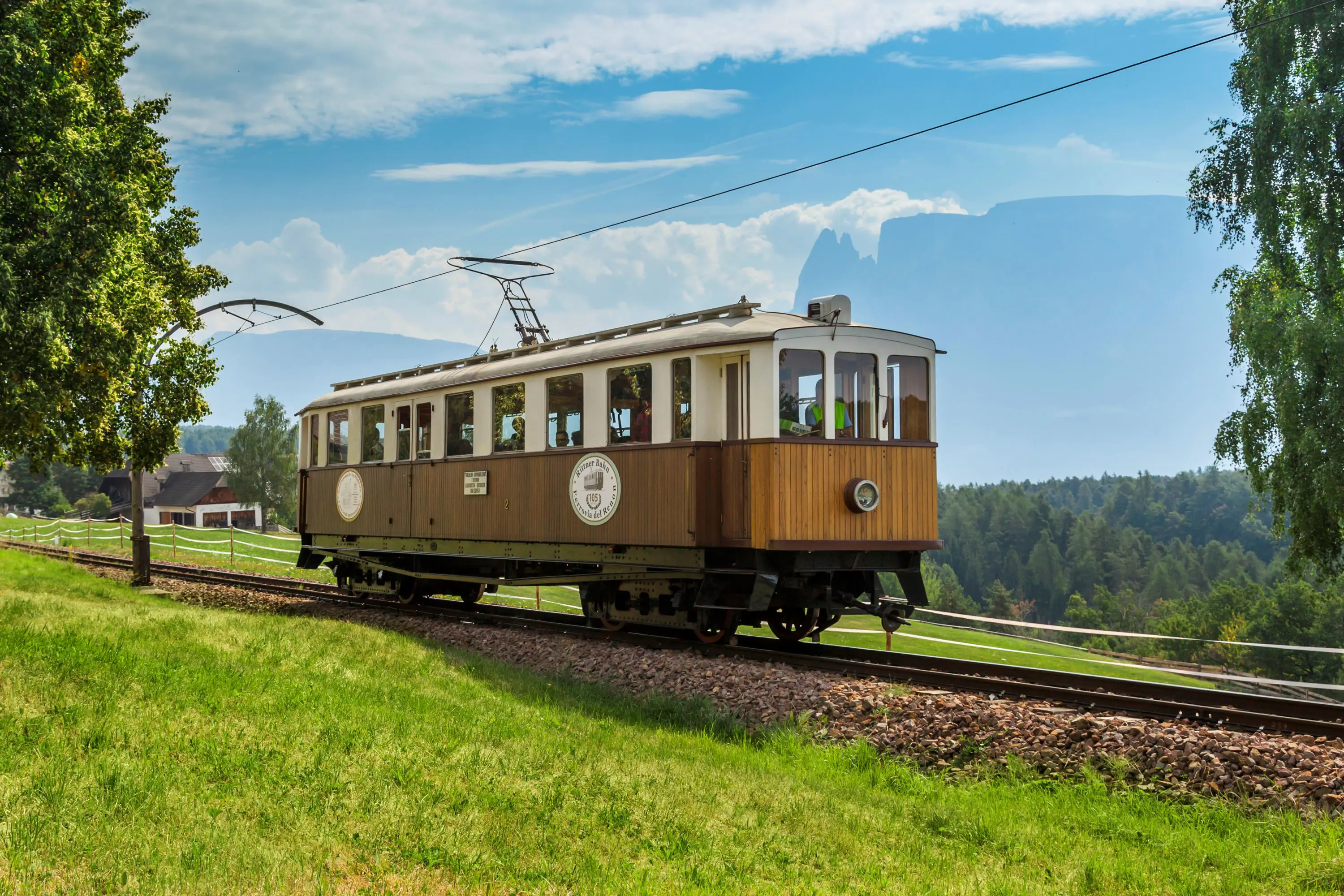 Renon railway, Renon, South Tyrol, Northern Italy 