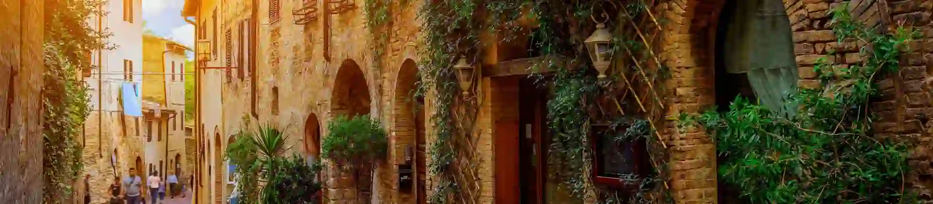 Small street in San Gimignano, Italy