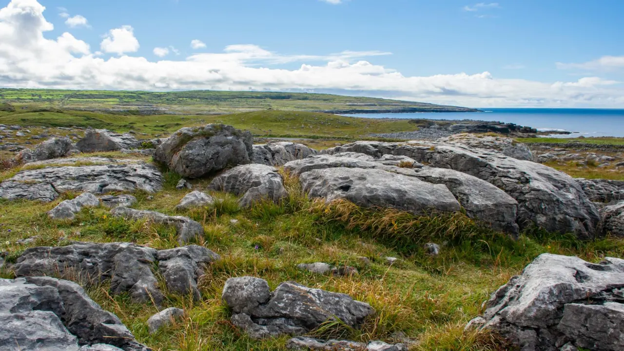 Unusual rock formation, The Burren, County Clare, West Ireland