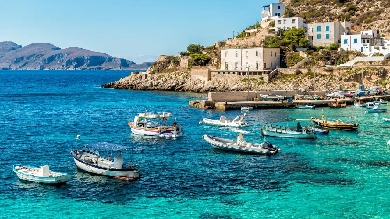 Levanzo Island, smallest of the Egadi Islands, Sicily, Italy