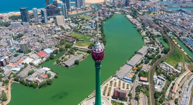 Aerial view of Colombo, Sri Lanka