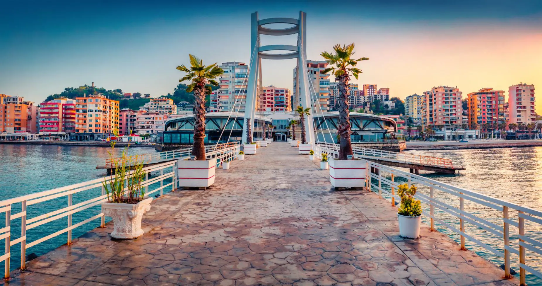 Sunrise in the port city of Durrës