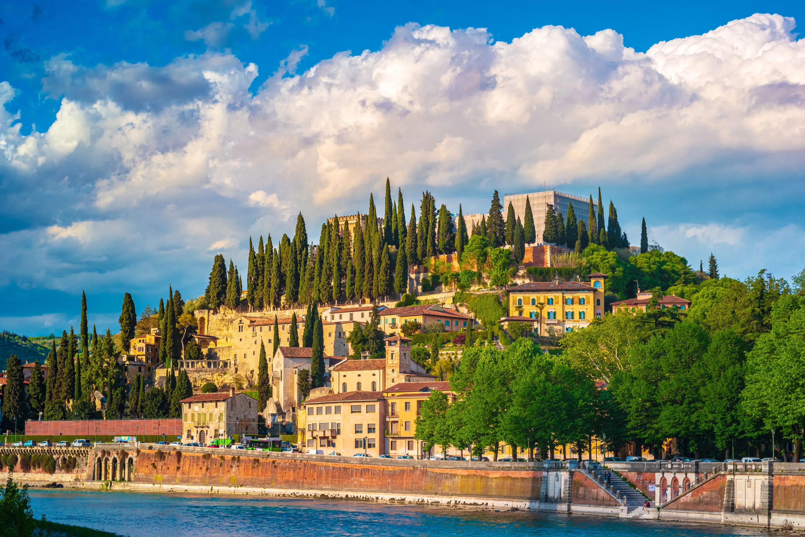View of Castle San Pietro, Verona, Italy
