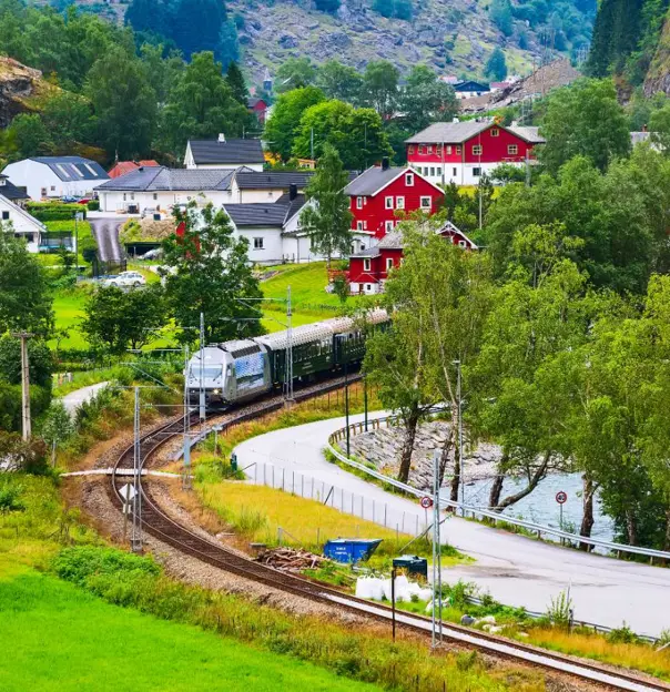 Flåmsbana Railway, Flåm 
