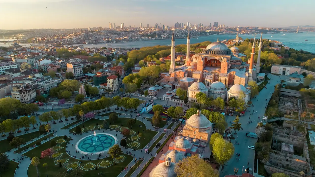 Hagia Sophia and historical peninsula, Istanbul, Turkey