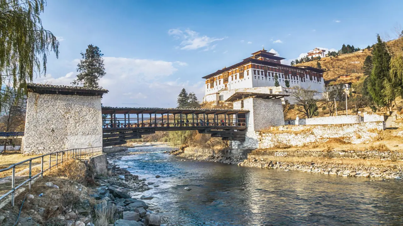 Traditional Bhutan Palace, Rinpung Dzong, Paro, Bhutan