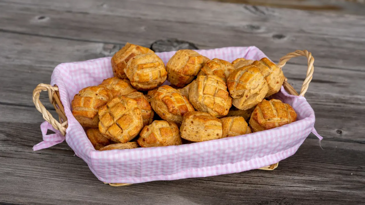 Traditional Hungarian pogacsa