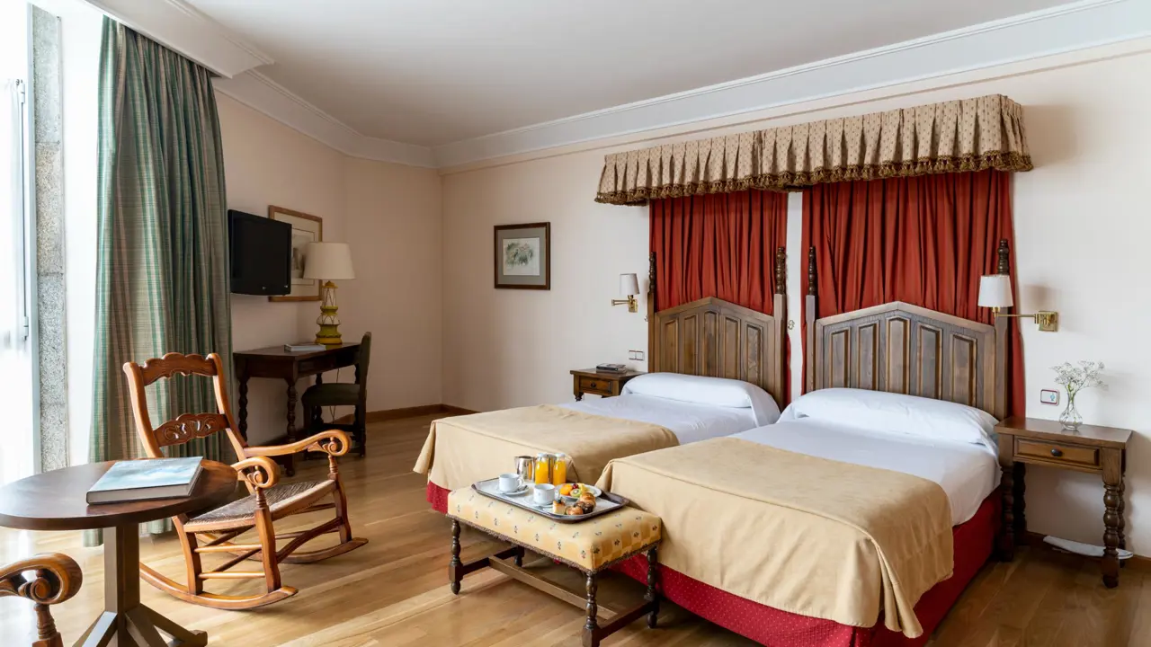 Parador de Vilalba, Vilalba, twin bedroom
