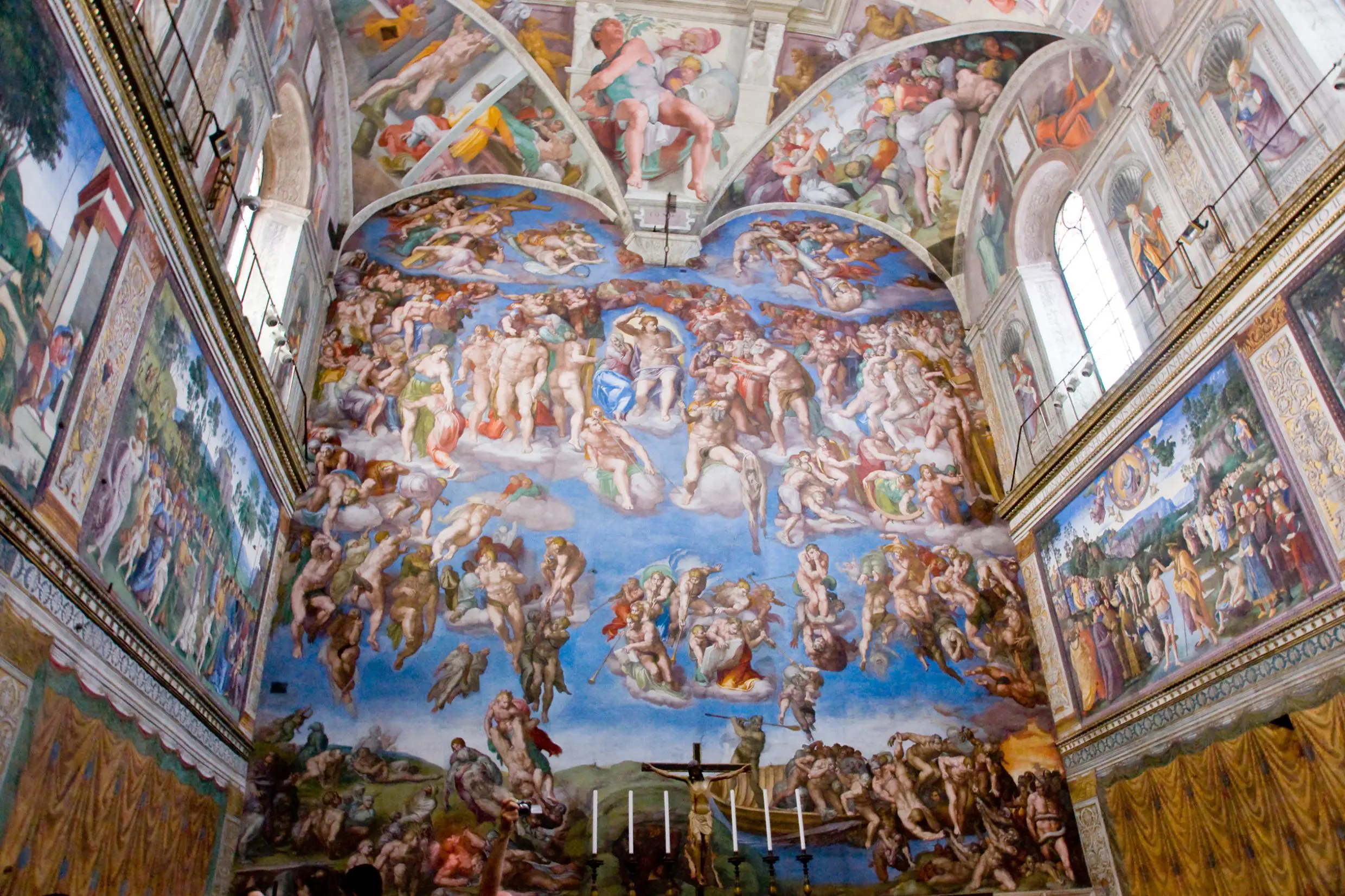Fresco artwork on the walls of the Vatican Museum